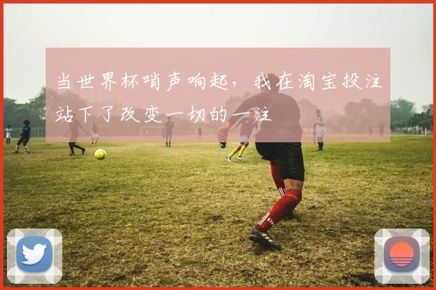 当世界杯哨声响起,我在淘宝投注站下了改变一切的一注